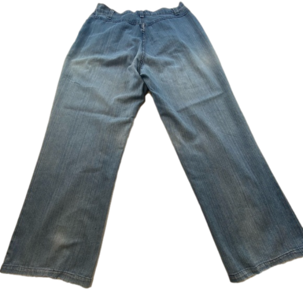 Simon Chang Size 10 Wide Leg Cropped Denim Vintage Lightweight 1970's.Light Wash - Picture 9 of 14
